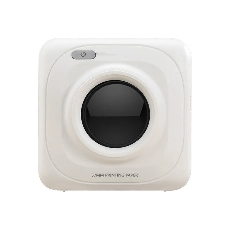 New Student Mini Photo Printer with USB interface, thermal paper, 83x85x45mm size, white model