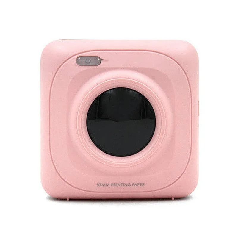 New Student Mini Photo Printer with USB interface, thermal paper, 83x85x45mm size, white model