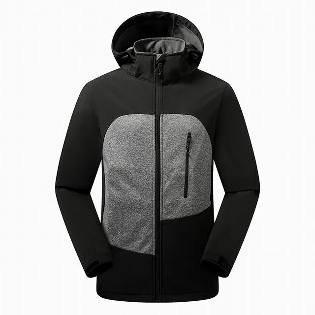 Men's outdoor mountaineering storm suit windbreaker soft shell suit in polyester blend, available in multiple colours