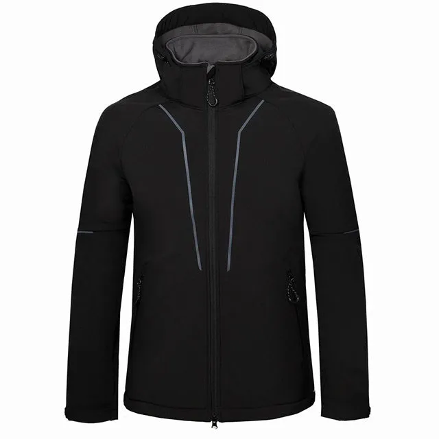 Men's outdoor mountaineering storm suit windbreaker soft shell suit in polyester blend, available in multiple colours