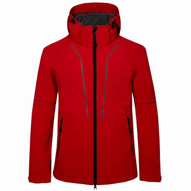 Men's outdoor mountaineering storm suit windbreaker soft shell suit in polyester blend, available in multiple colours