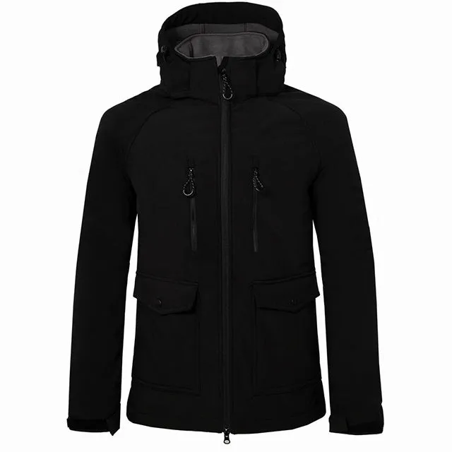 Men's outdoor mountaineering storm suit windbreaker soft shell suit in polyester blend, available in multiple colours
