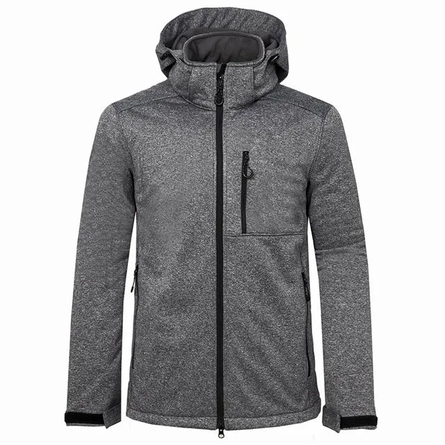 Men's outdoor mountaineering storm suit windbreaker soft shell suit in polyester blend, available in multiple colours