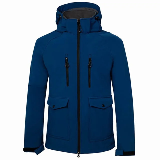 Men's outdoor mountaineering storm suit windbreaker soft shell suit in polyester blend, available in multiple colours