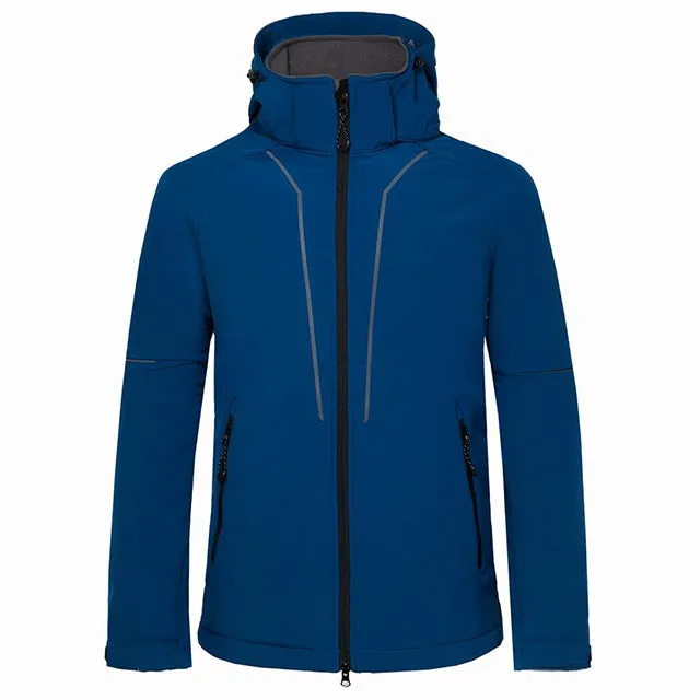 Men's outdoor mountaineering storm suit windbreaker soft shell suit in polyester blend, available in multiple colours