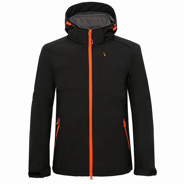 Men's outdoor mountaineering storm suit windbreaker soft shell suit in polyester blend, available in multiple colours