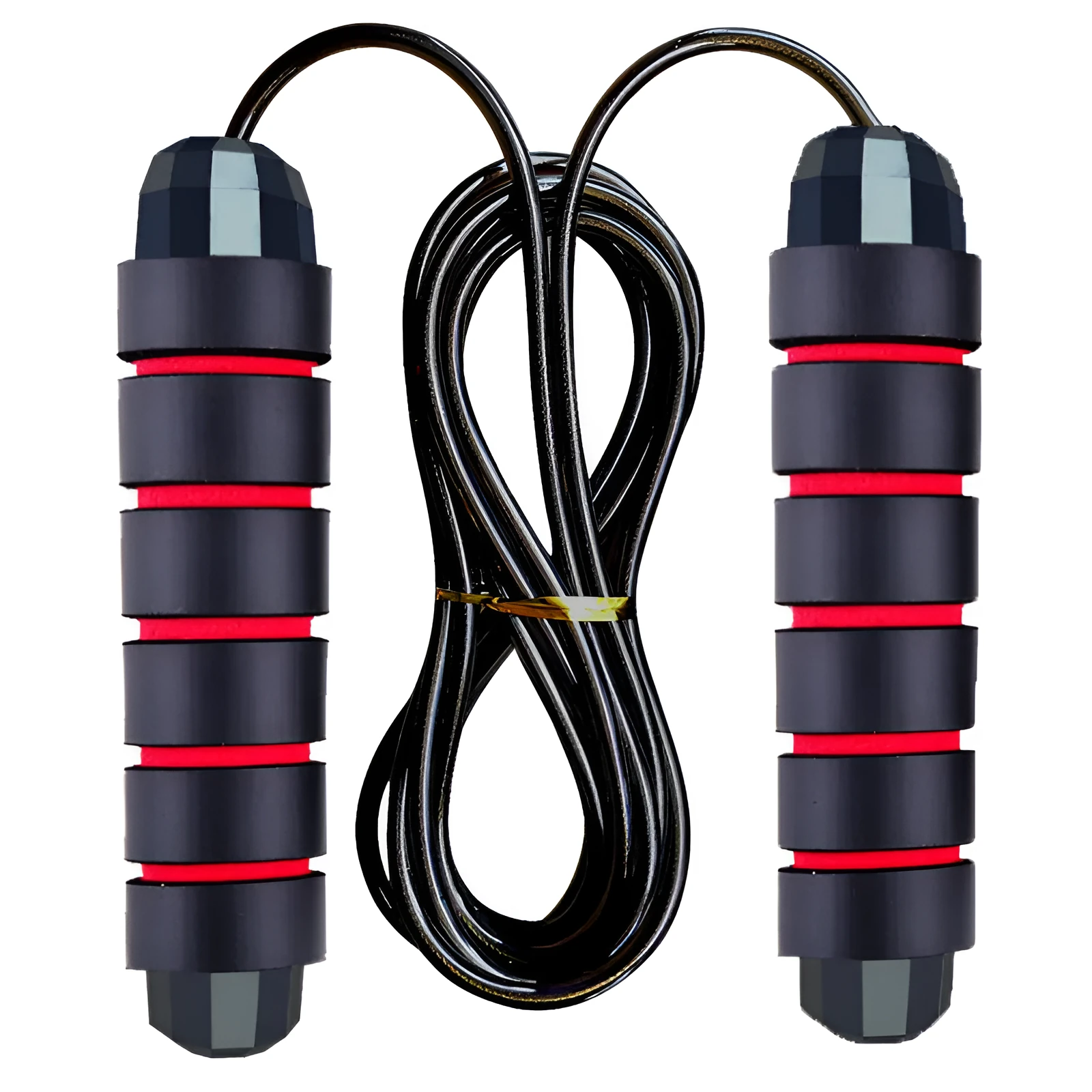 Student sports wire skipping rope 2.8m PU steel wire in blue on a white background