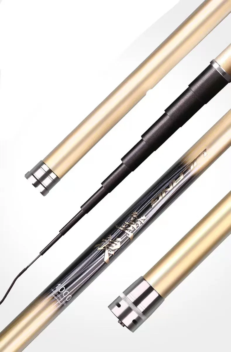 Super light carbon nest fishing rod 8-15 metres in silver and gold for platform fishing
