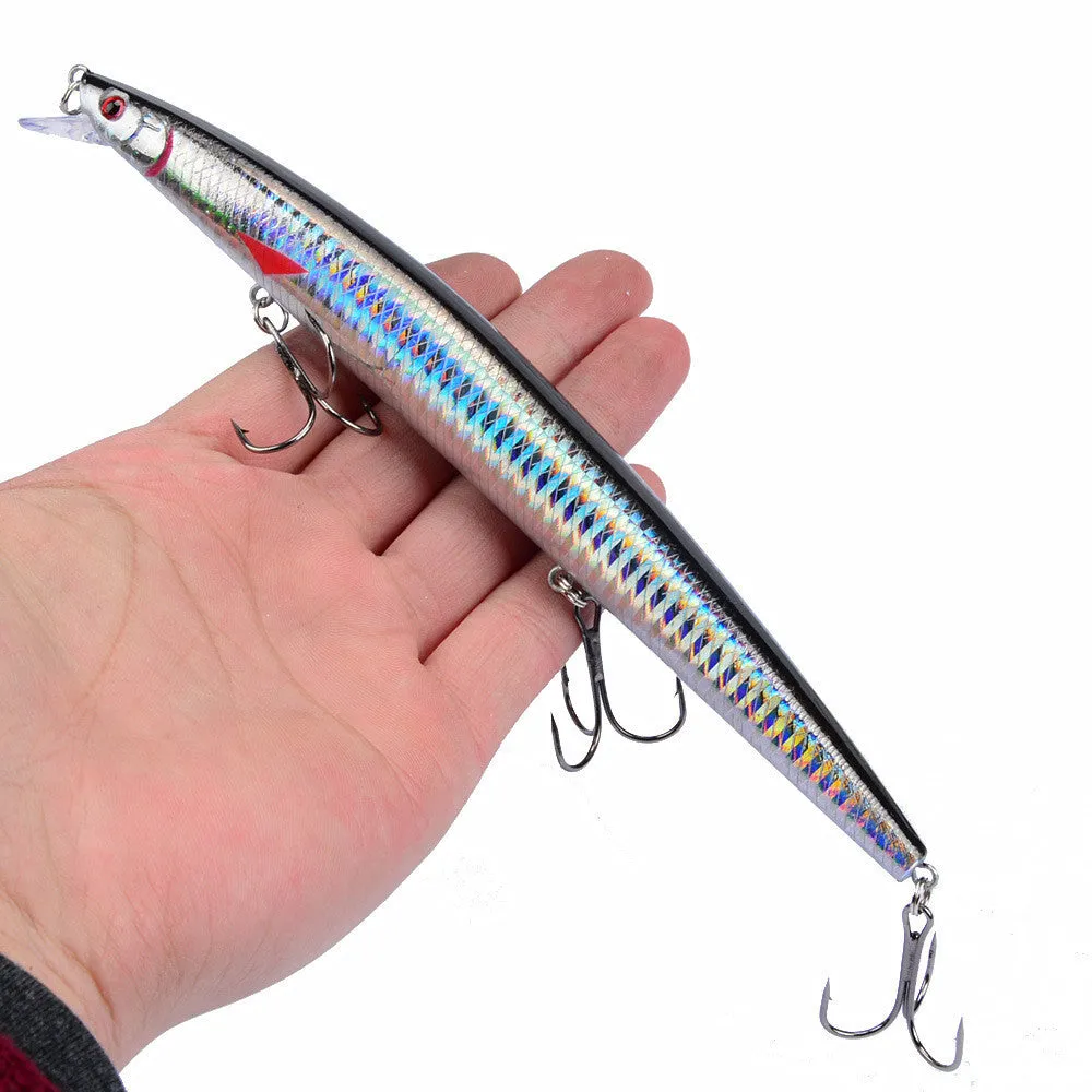 Large sea fishing lure 18cm bionic bait with 3D eyes and hook