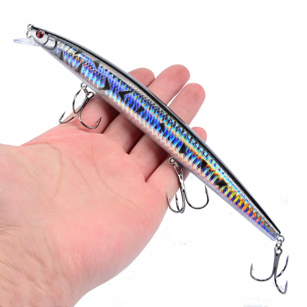 Large sea fishing lure 18cm bionic bait with 3D eyes and hook