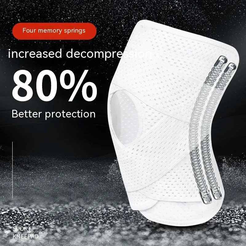 Black mesh knee protective sleeve for meniscus and patellar injury recovery during sports