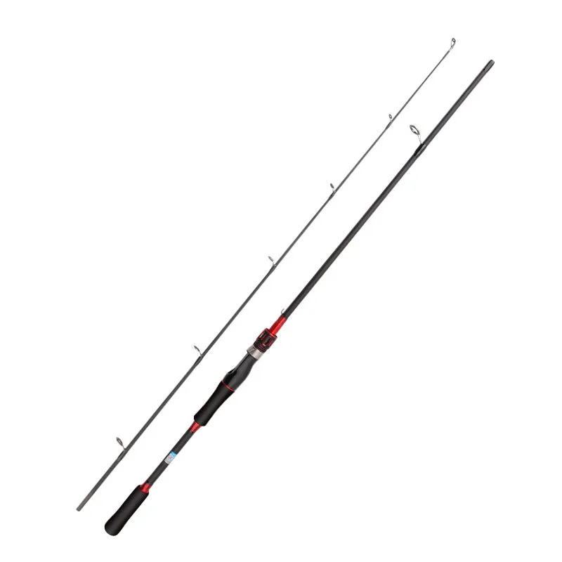 Carbon Luya long-range fishing rod in red, 1.8m two-section design for sea fishing