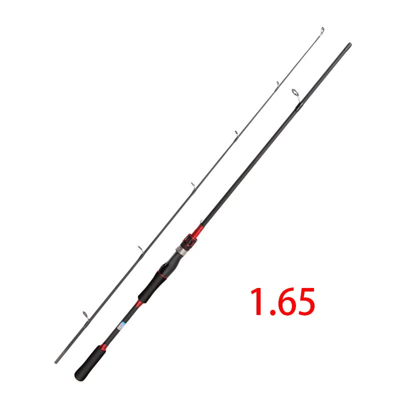 Carbon Luya long-range fishing rod in red, 1.8m two-section design for sea fishing