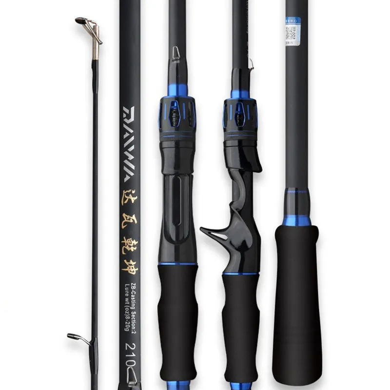 Carbon Luya long-range fishing rod in red, 1.8m two-section design for sea fishing