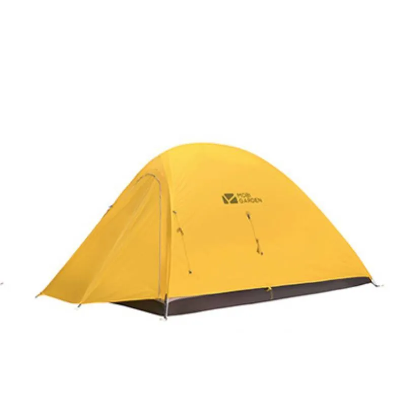 Single light riding outdoor camping tent with double layer and aluminium poles in blue colour