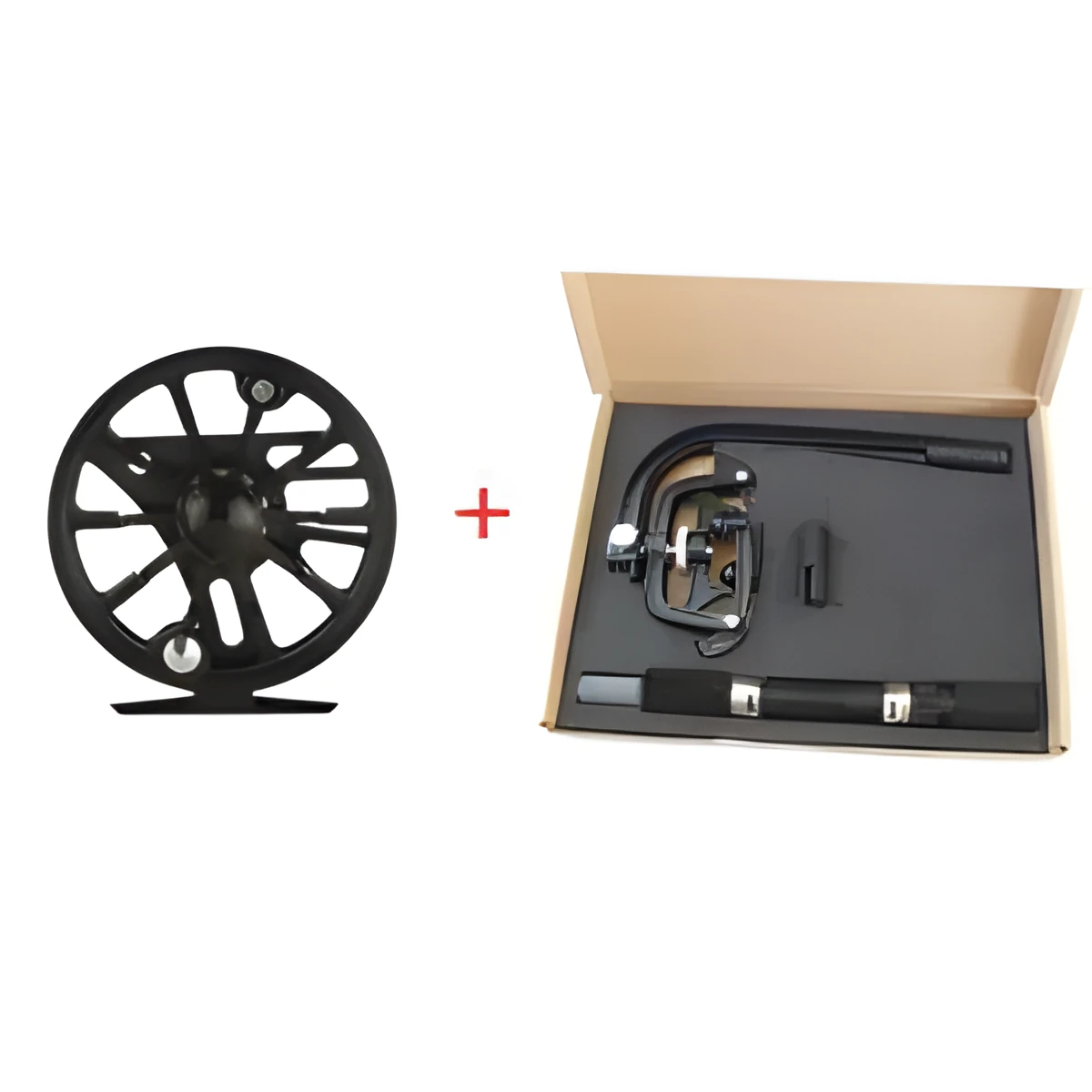 Fly fishing reel with CNC aluminium coil in blue, black, and green colour options