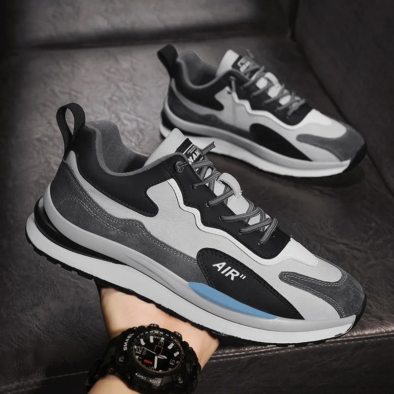 Men's fleece sports casual cotton shoes in beige with colour-matched design