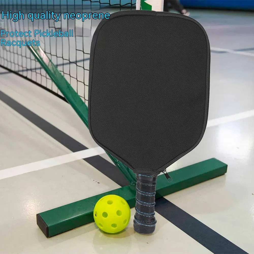 Black neoprene protective sleeve for table tennis rackets and fitness equipment