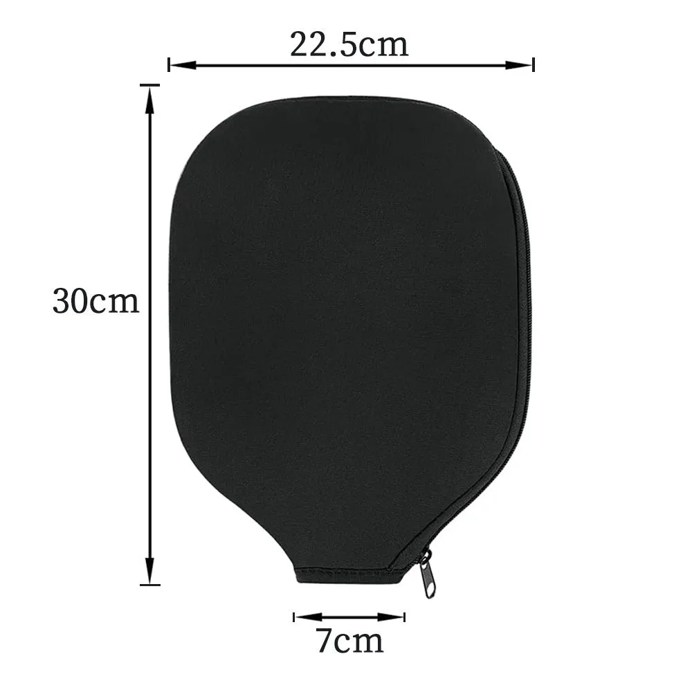 Black neoprene protective sleeve for table tennis rackets and fitness equipment