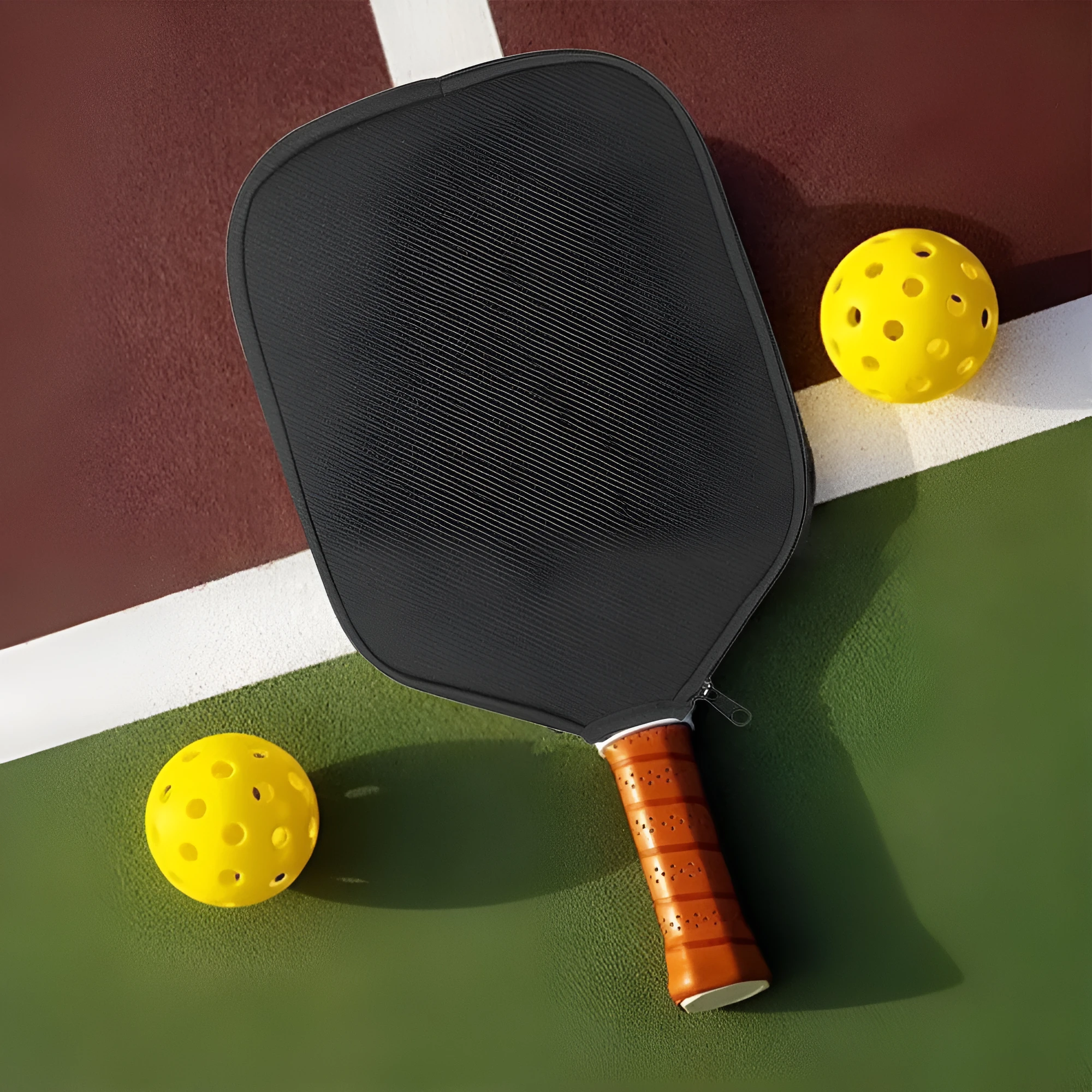 Black neoprene protective sleeve for table tennis rackets and fitness equipment