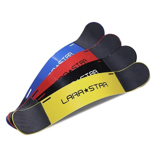 LARASTAR Arm Blaster Pro biceps support plate 58cm aluminium black on gym floor with barbell