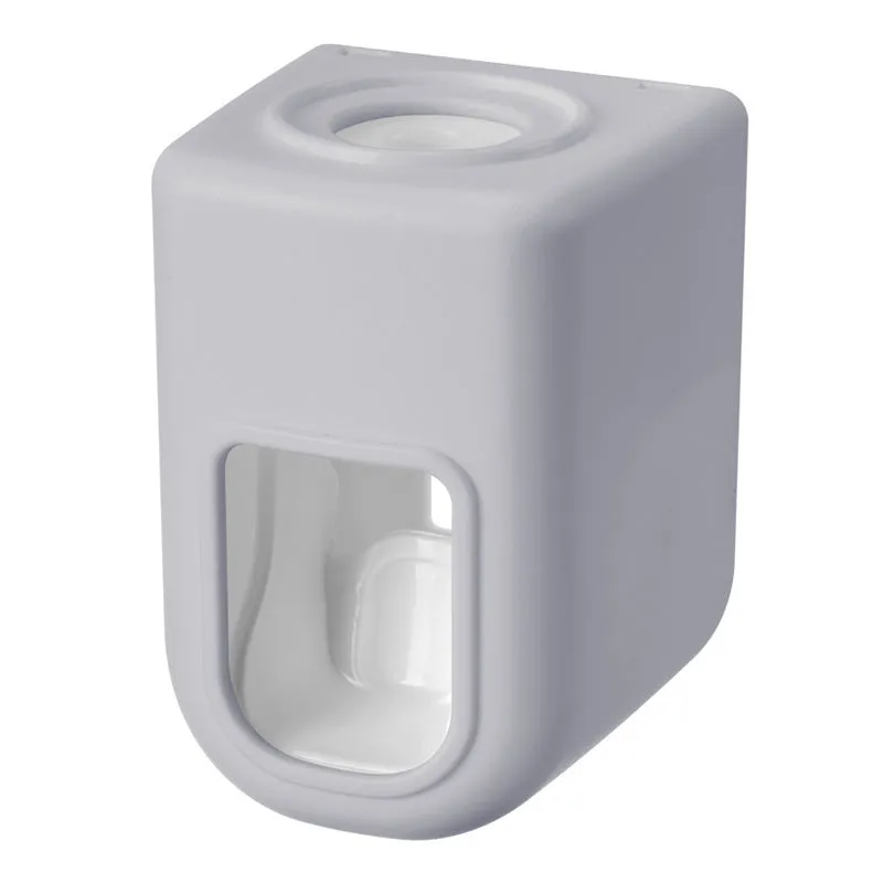 Nordic automatic toothpaste dispenser wall mounted in pink colour with compact 9x6x6cm design