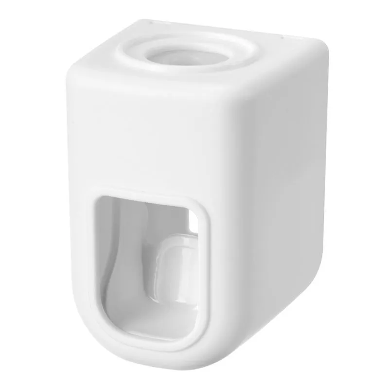 Nordic automatic toothpaste dispenser wall mounted in pink colour with compact 9x6x6cm design