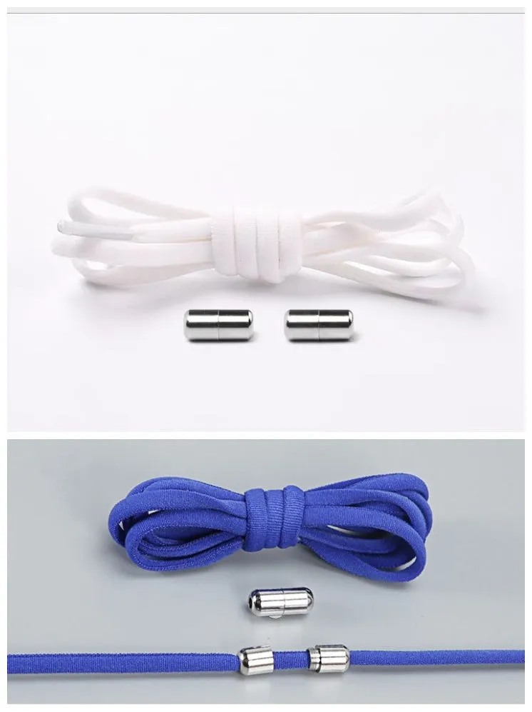 Lazy Laces no-tie elastic shoelaces with metal buckle, 105cm length, multiple colours