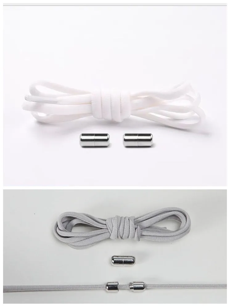 Lazy Laces no-tie elastic shoelaces with metal buckle, 105cm length, multiple colours