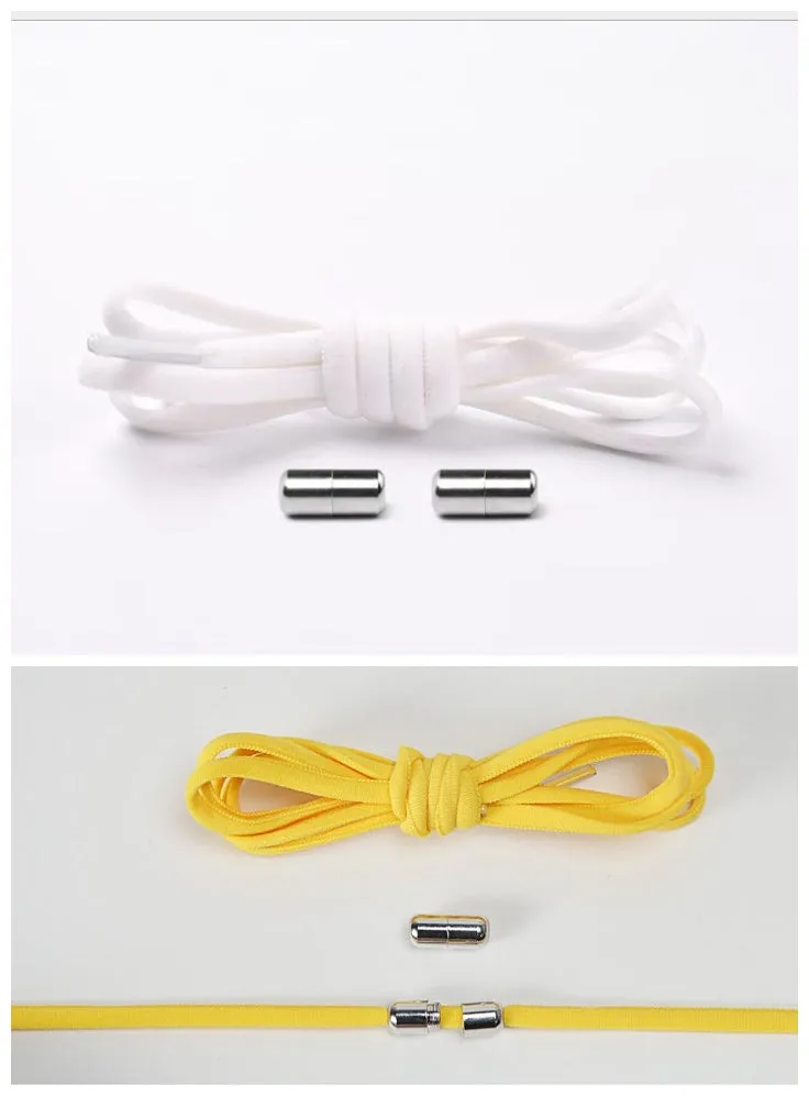 Lazy Laces no-tie elastic shoelaces with metal buckle, 105cm length, multiple colours