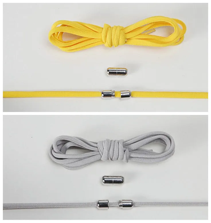 Lazy Laces no-tie elastic shoelaces with metal buckle, 105cm length, multiple colours