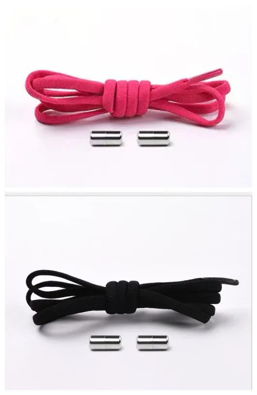 Lazy Laces no-tie elastic shoelaces with metal buckle, 105cm length, multiple colours