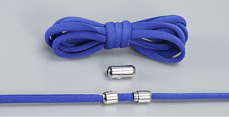 Lazy Laces no-tie elastic shoelaces with metal buckle, 105cm length, multiple colours