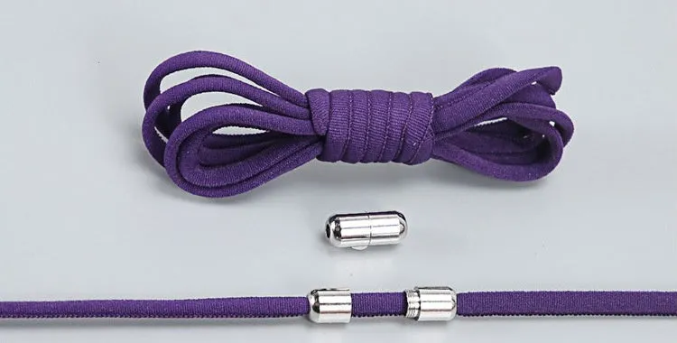 Lazy Laces no-tie elastic shoelaces with metal buckle, 105cm length, multiple colours