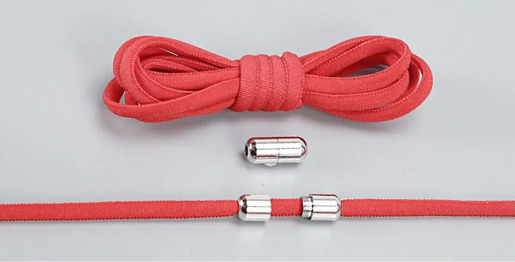 Lazy Laces no-tie elastic shoelaces with metal buckle, 105cm length, multiple colours