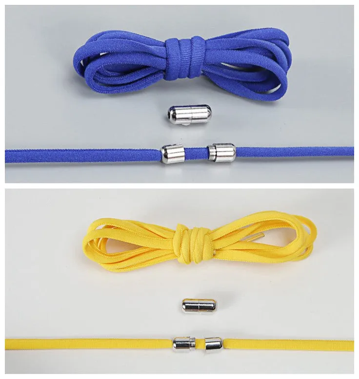 Lazy Laces no-tie elastic shoelaces with metal buckle, 105cm length, multiple colours