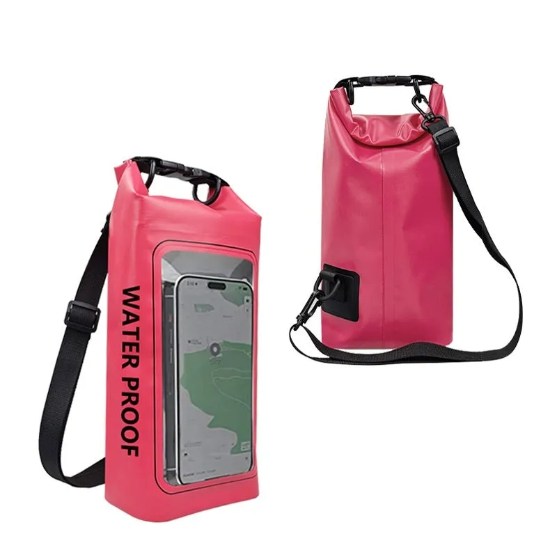 Waterproof PVC mesh crossbody bag for phones in multiple colours with 2L or 5L capacity options