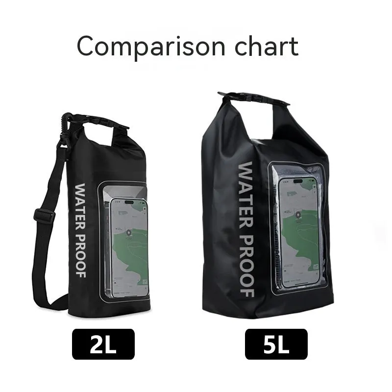Waterproof PVC mesh crossbody bag for phones in multiple colours with 2L or 5L capacity options