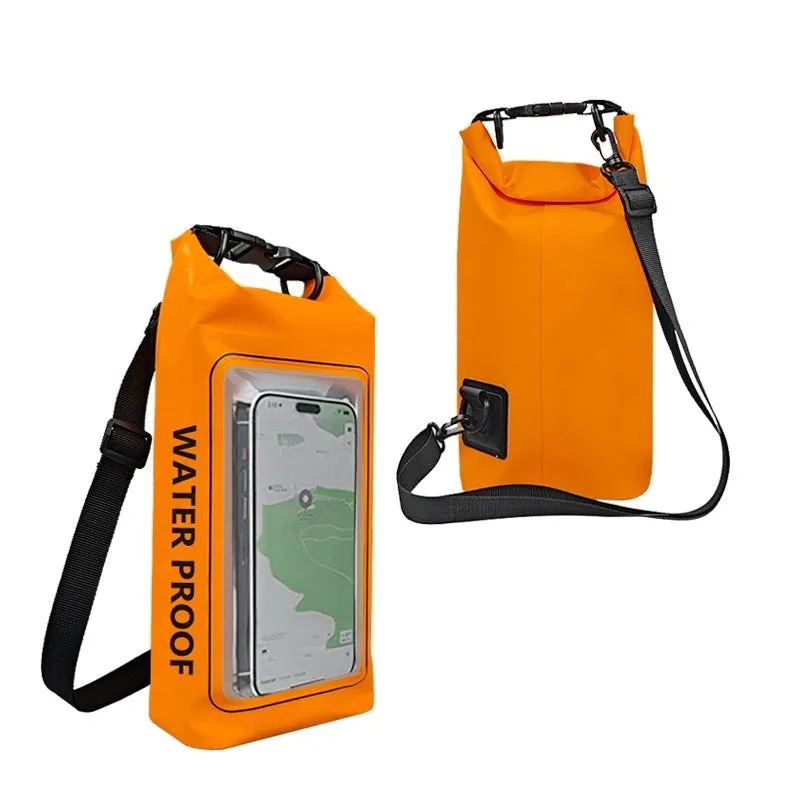 Waterproof PVC mesh crossbody bag for phones in multiple colours with 2L or 5L capacity options