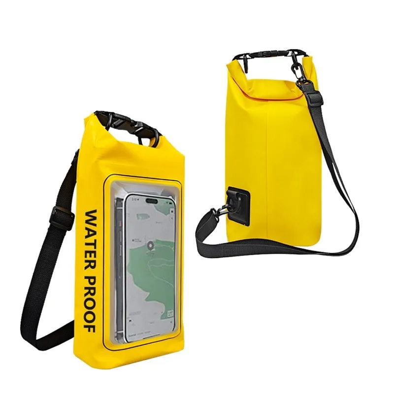 Waterproof PVC mesh crossbody bag for phones in multiple colours with 2L or 5L capacity options