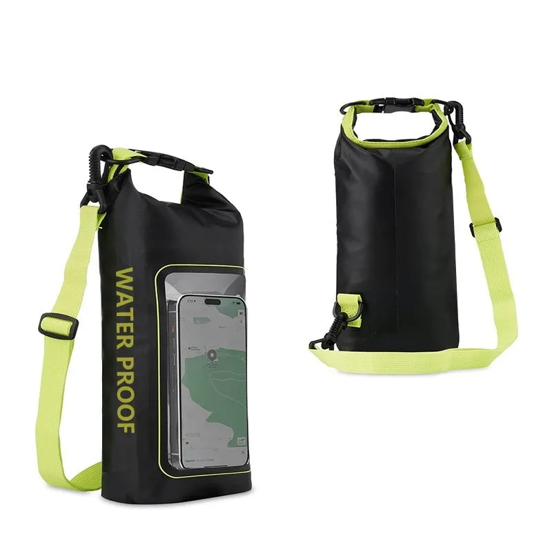 Waterproof PVC mesh crossbody bag for phones in multiple colours with 2L or 5L capacity options