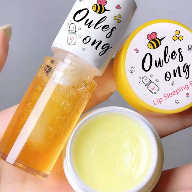 Honey lip gloss tube 0.5g/ml moisturising nourishing lip glaze fades lip lines