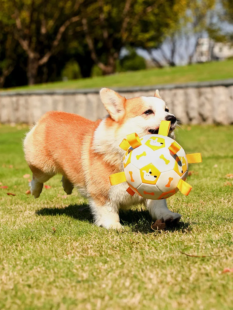 Pet interactive football dog toy TPU outdoor chew ball 15cm 19cm Little Dinosaur Yellow Puppy White