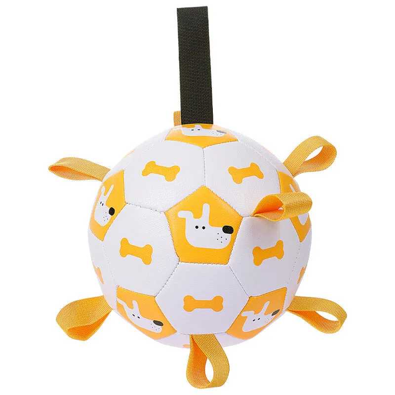 Pet interactive football dog toy TPU outdoor chew ball 15cm 19cm Little Dinosaur Yellow Puppy White