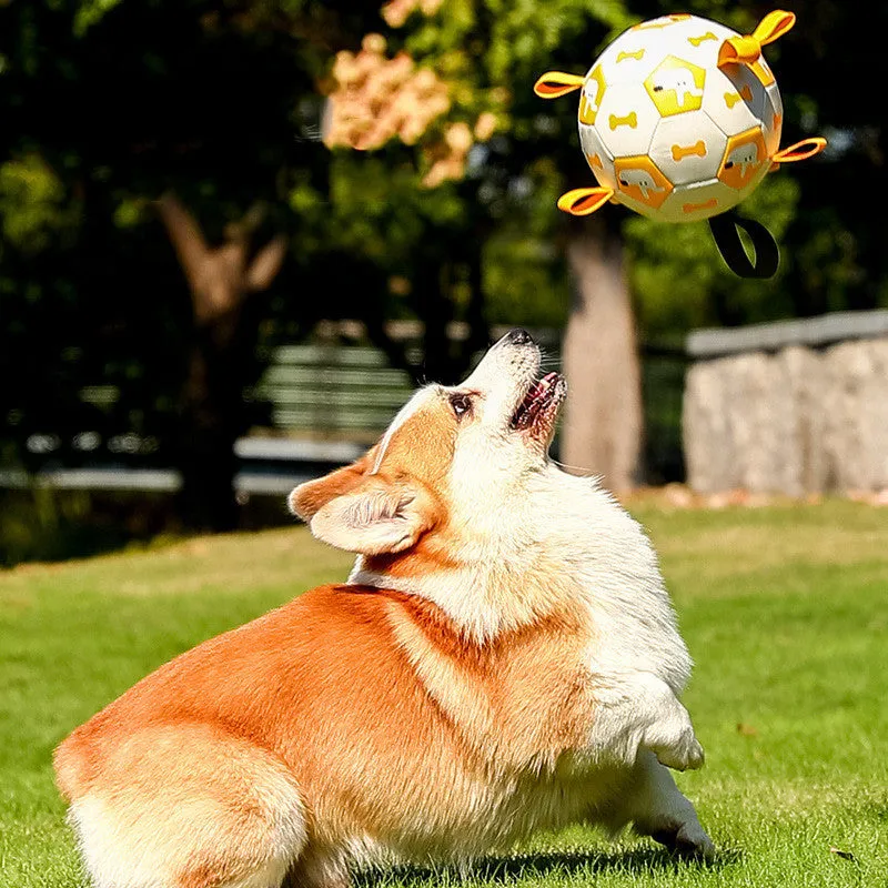 Pet interactive football dog toy TPU outdoor chew ball 15cm 19cm Little Dinosaur Yellow Puppy White