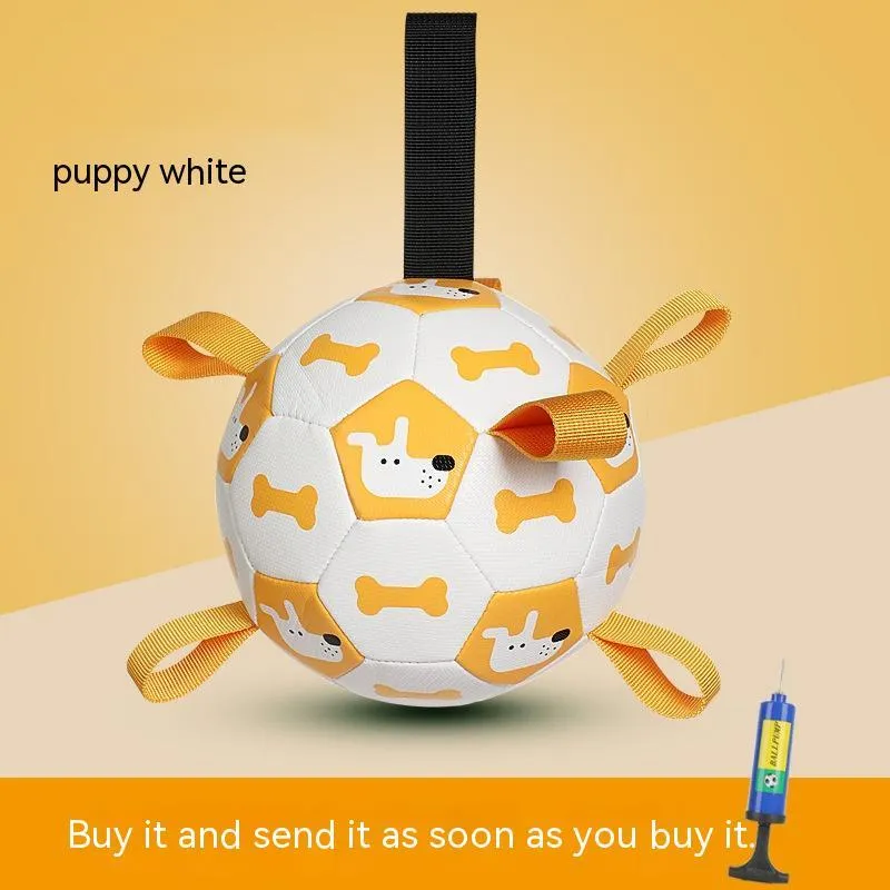 Pet interactive football dog toy TPU outdoor chew ball 15cm 19cm Little Dinosaur Yellow Puppy White