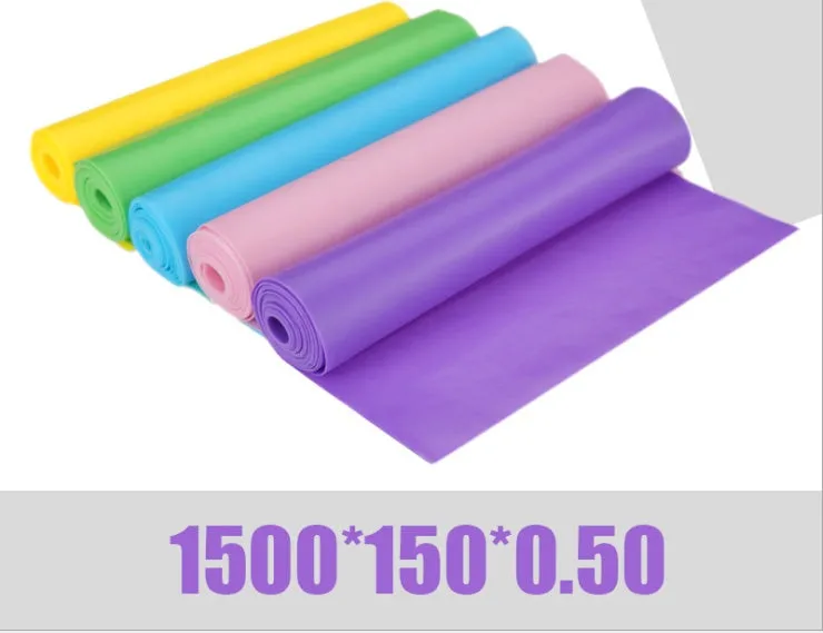 TPE strength training ribbon in blue with length and thickness options for resistance workouts