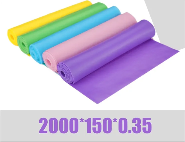 TPE strength training ribbon in blue with length and thickness options for resistance workouts