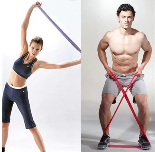 TPE strength training ribbon in blue with length and thickness options for resistance workouts