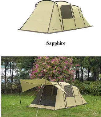Landwolf large space tunnel tent outdoor camping tourist blue jade with awning and poles
